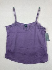 Wild Fable Purple Camisole Cropped Lace Cami Top Women Size M NEW NWT