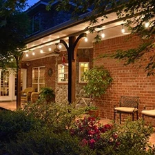 Enbrighten Vintage LED Cafe Lights, Outdoor String Lights, Black, 48ft, 24 Im...