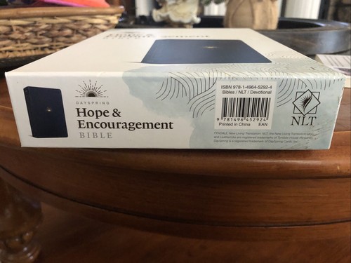 NLT DaySpring Hope & Encouragement Bible, Navy by Tyndale (English) Leather Book - Picture 3 of 3
