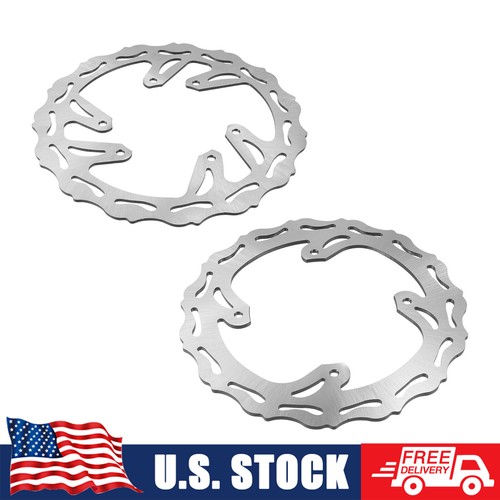 Front Rear Brake Disc Rotor For Honda CR125 CR250 02-07 CRF250R 450R 450X 05-14 - Picture 2 of 9