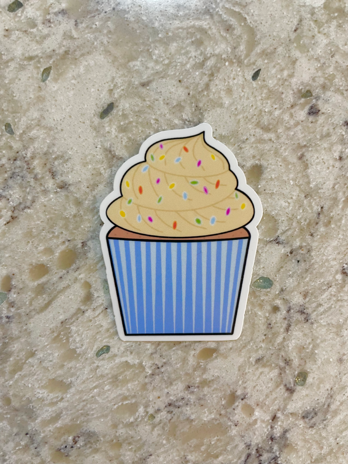 Cupcake Sticker l Gloss or Holographic Laminate l Waterproof Decal-image