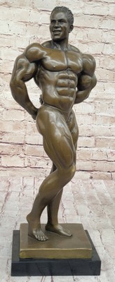 Bronze Statue Mâle Chair Gay Intérêt Bodybuilder Musclé Art Déco ...