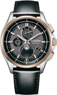 CITIZEN ATTESA BY1004-17X Moon Phase Titanium Eco-Drive Radio Solar Watch 41.5mm