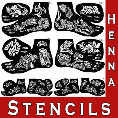 TATNTOO Hand Mehndi Henna Stencils Henna Temporary Tattoo India Arabic Feet Template