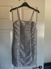 Parisian baby pink sparkly bodycon mini dress size 8 New