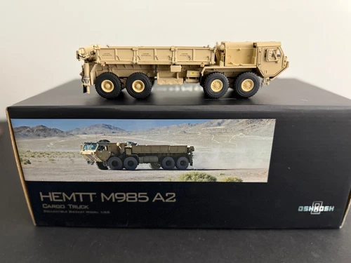 OSHKOSH HEMTT M985 A2 Desert Cargo Truck - Collectors Diecast Model 1/50
