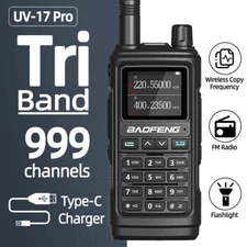 Baofeng UV-17L Wireless Copy Frequency Walkie Talkies Tri-Band Ham Two Way Radio