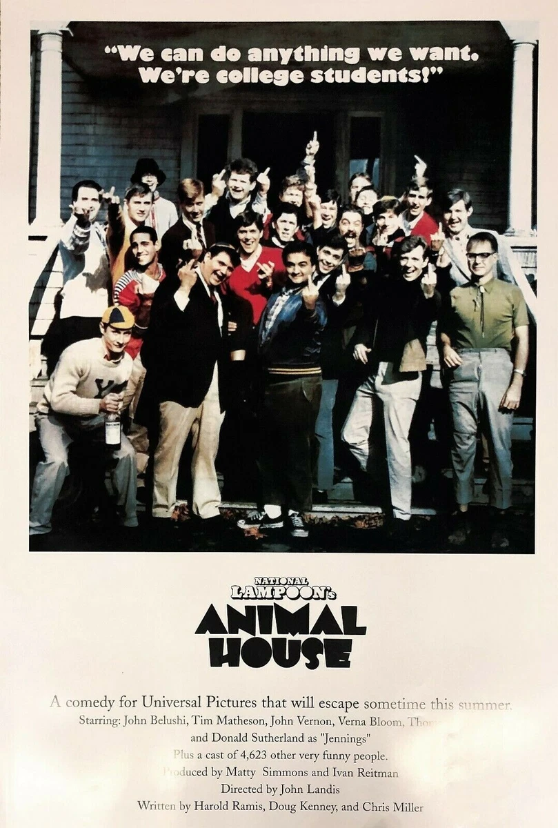 ANIMAL HOUSE MOVIE SCORE POSTER MIDDLE FINGER NEW 24x36 FREE