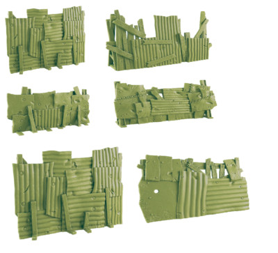 EC3D Beyond Badland MAKESHIFT FENCES X6 28mm Project Z Fallout Last Days