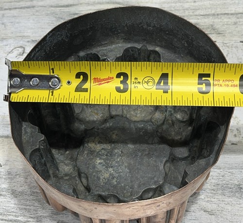 1890s Hand Hammered Antique English Victorian Copper Pudding Jelly Baking Mold - Bild 7 von 9
