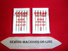 2 PACKS ORGAN SUPER STRETCH SEWING MACHINE NEEDLES 11/75 BROTHER/JANOME/SILVER