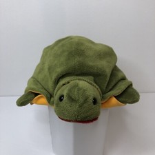 Beleduc Green Turtle Hand Puppet Plush Yellow Belly Slider Storytelling Pretend