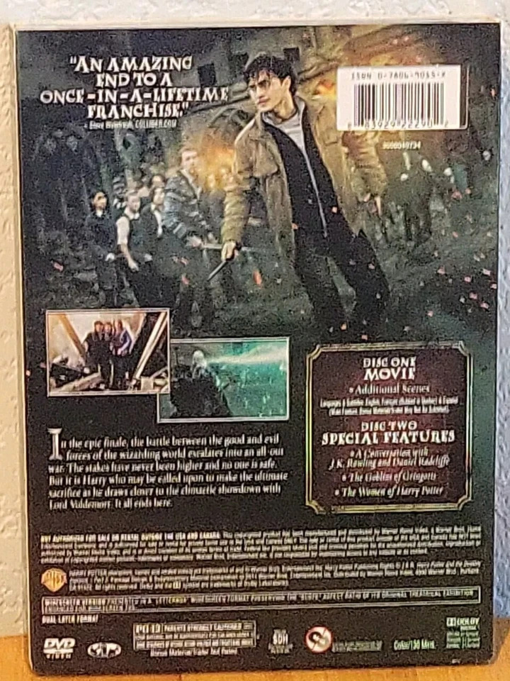 Harry Potter and the Deathly Hallows Part 2, 2 Disc Special Ed. NEW w/ Slipcover - Image 2 of 4