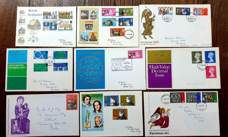 99x GB FDC's - MUITOS SELOS DE MÃO PRIVADOS PHILART WESSEX STUART GPO 1966 A 1980 - Imagem 4 de 4