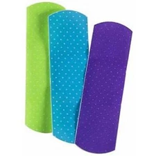 IND Cardinal Health™ Adhesive Plastic Bandage, Neon Design, 3/4" x 3"