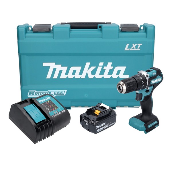 Makita DHP 487 SF1K Akku Schlagbohrschrauber 18 V 40 Nm + 1X Akku 3,0 Ah + Lader-image