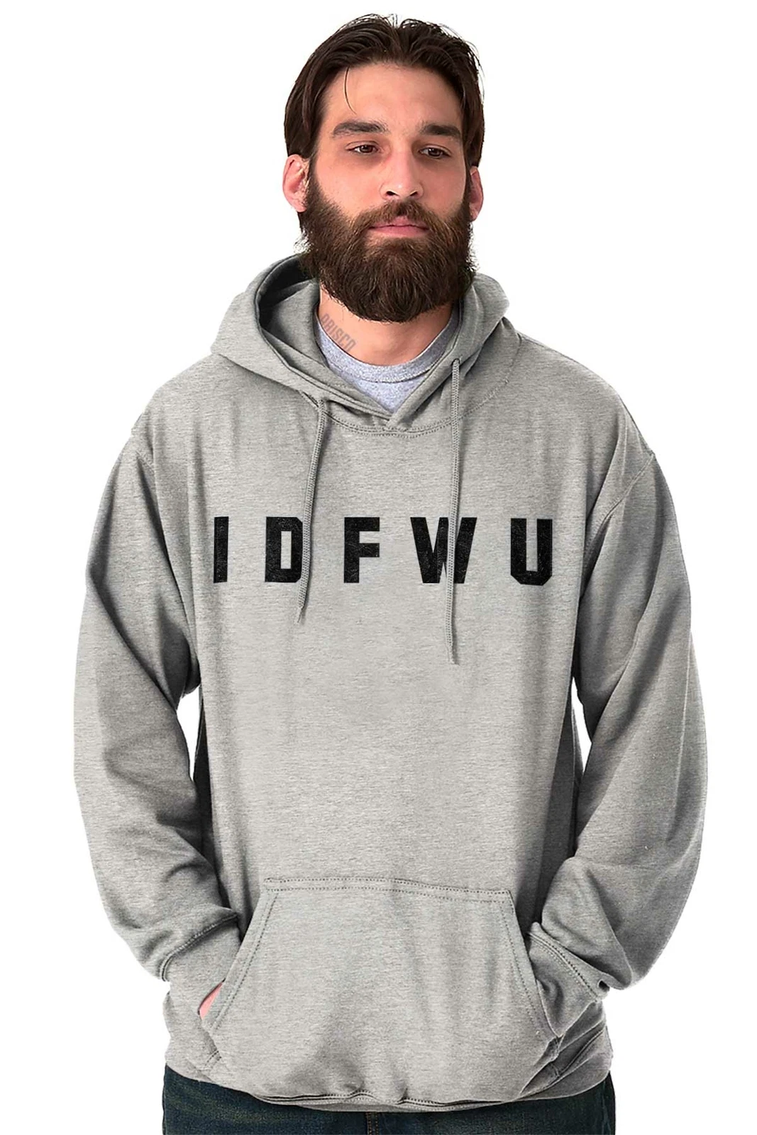 RHUDE Felpa con cappuccio IDFWU divertente hip hop rap musica atteggiamento regalo uomo donna