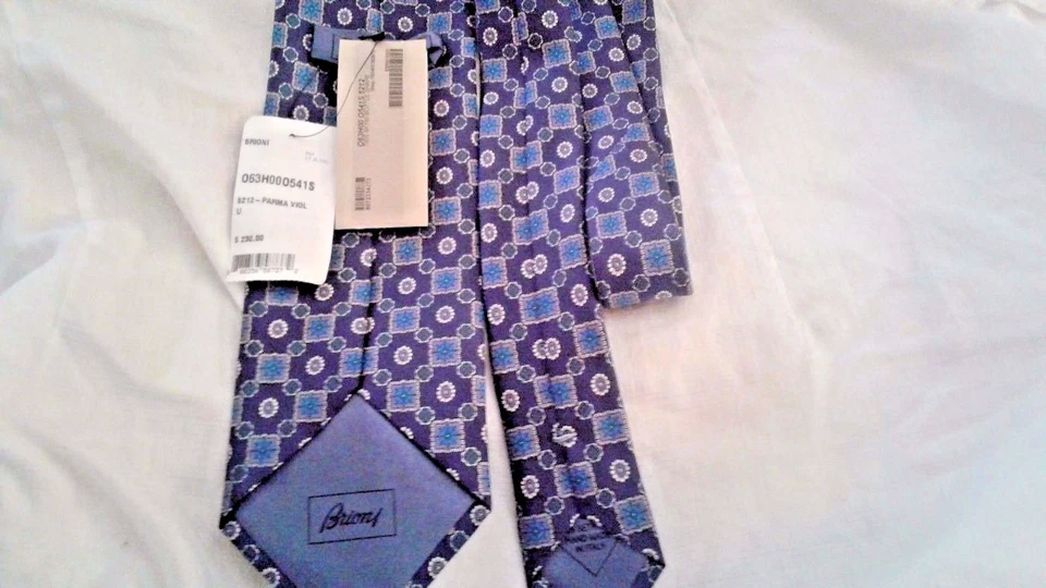  Corbata BRIONI hecha en Italia tejida seda cuello precio de venta sugerido por el fabricante $230! Foto 2 de 4