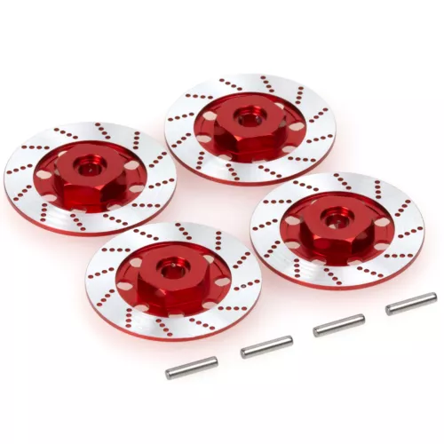 Pinza de disco de freno de llanta hexagonal roja de 12 mm 4 piezas para 1/10 RC Drift Touring Car EE. UU. - Imagen 3 de 9