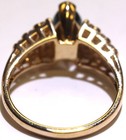 14k yellow gold .36ct diamond sapphire gemstone cluster ring 4.1g estate 6.5 — photo 6