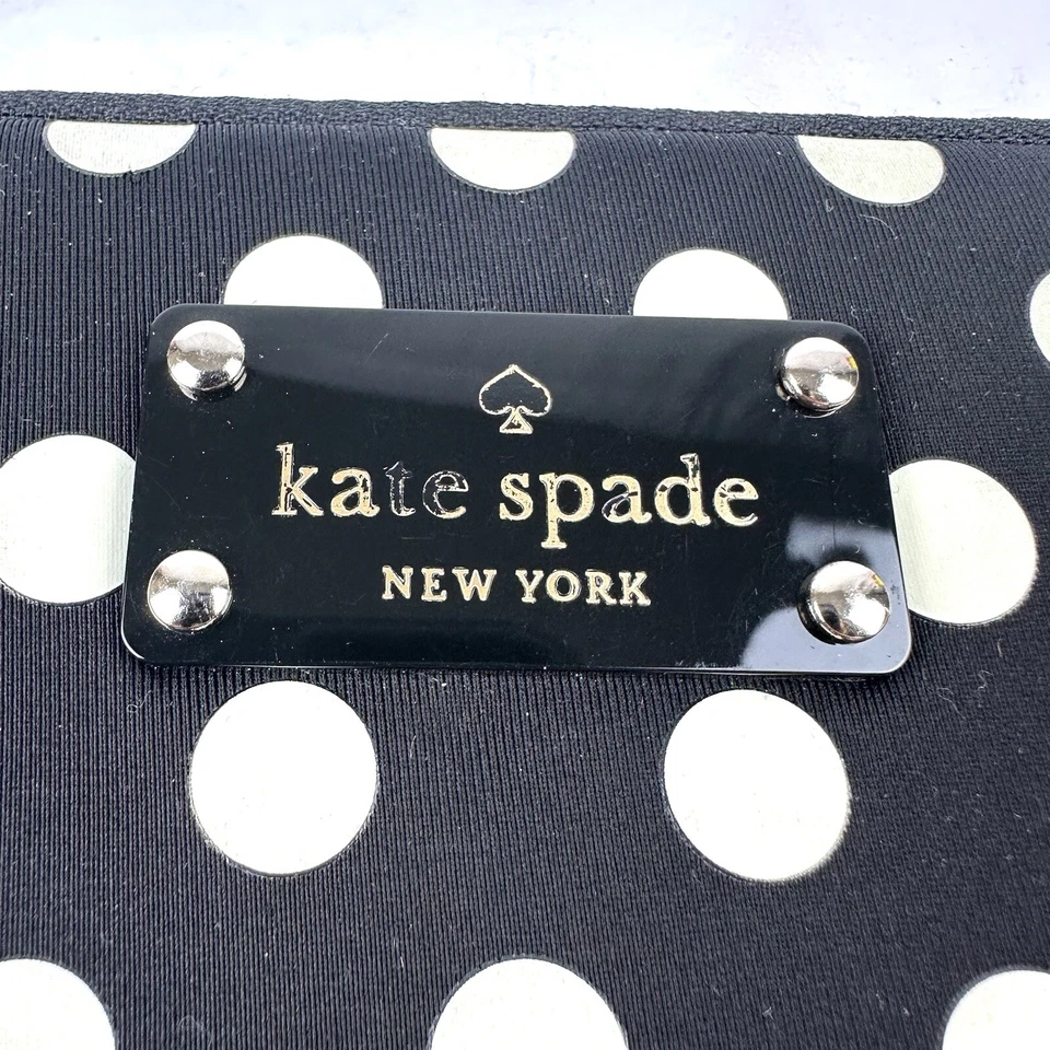 Kate Spade Mini Tablet Holder Sleeve Pouch Neoprene Black White Polka Dot Case - Image 2 of 4