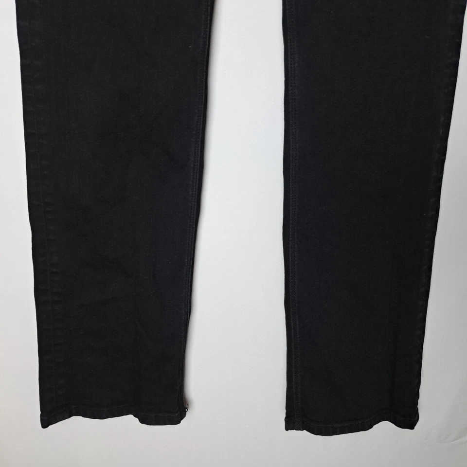 Volcom Kinkade Jeans Mens 29x28 Black Denim Regular Straight Dark Wash Stretch - Image 3 of 4