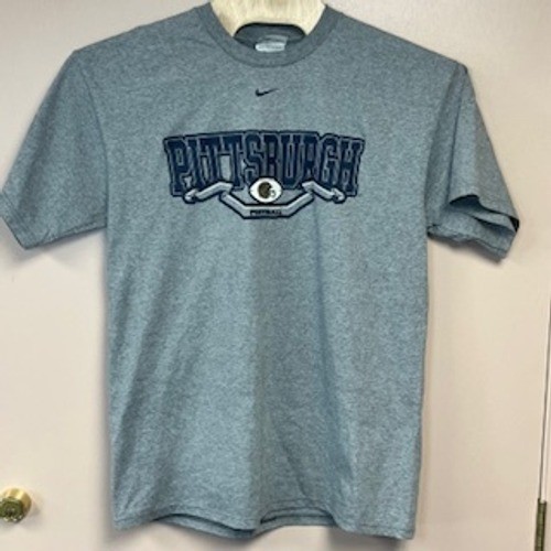 Nike Team Pittsburgh Panthers Football T-Shirt Mens Large Gray Big East Pitt Tee