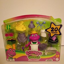 Fisher Price Barney's World Dress Up Barney 20 Pc Set Pretend Play Toy New