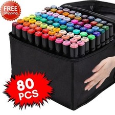 80 Colors Art Drawing Markers Set for Kids Adults Dual Tip Alcohol Markers Gifts