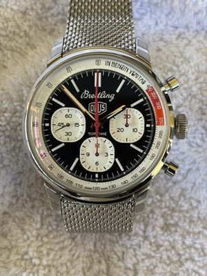 PRICE REDUCED !! NEW UNWORN BREITLING TOP TIME DEUS ON MESH BRACELET! BEST PRICE