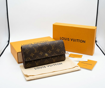 Louis Vuitton Portefeuille Sarah Monogram Long Wallet Brown Authentic USA