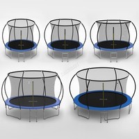 GALACTICA Trampoline 6FT 8FT 10FT 12FT 14FT Kids Enclosure W/ Safety Net Ladder
