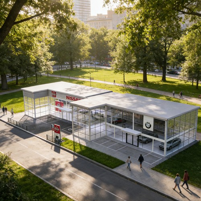 #ad #ad Diorama 1 64 Diecast Car Garage Model LED Car Exhibition Showroom Building Scene $32.54