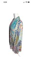 Johnny Was Mixed Print Silk Floral Patchwork Boho Kimono Jacket Sz Small — photo 5