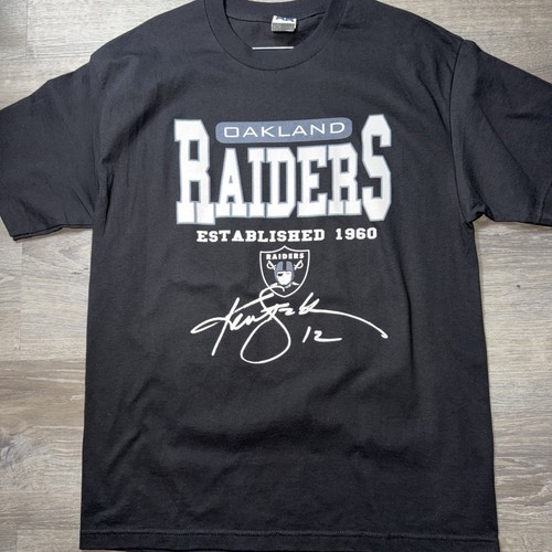 Vintage Y2k Ken Stabler Oakland Raiders T Shirt Size Large