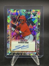 Seaver King 1/3 AUTO Cracked Ice 2025 Leaf Vivid Washington Nationals