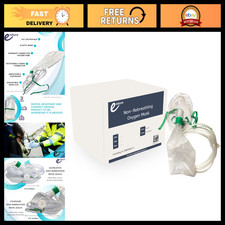 30 Pack Standard Non-Rebreathing Oxygen Masks for Adults - Medical Respiratory C