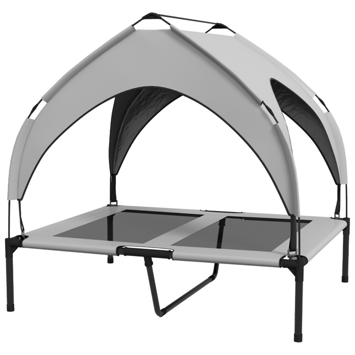 Elevated Canopy Dog Bed Large Light Grey