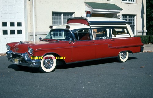 57 CADILLAC - CANBURY NJ. - Fire Apparatus KODAK Slide
