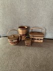 Vintage Longaberger D.O.M.B. Mini Baskets All Initialed Made In 1997 (Lot Of 4)