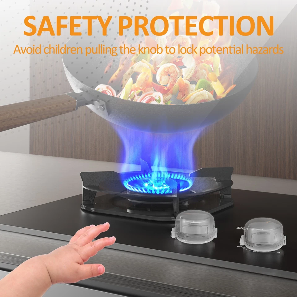 Stove Gas Knob Covers Easy to Use Gas Stove Knob Protector for Kitchens paDWr - image 2 of 4