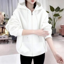 Women Zipper Hoodie Sweatshirt Coat Zip Hooded Jacket coat Cardigan Pocket M-4XL
