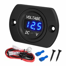 Car Panel Voltmeter LED Digital Display DC 12-24V RV Marine Boat Gauge Monitor