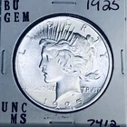 1925 P BU GEM PEACE SILVER DOLLAR UNC MS+++ U.S. MINT RARE COIN 7412