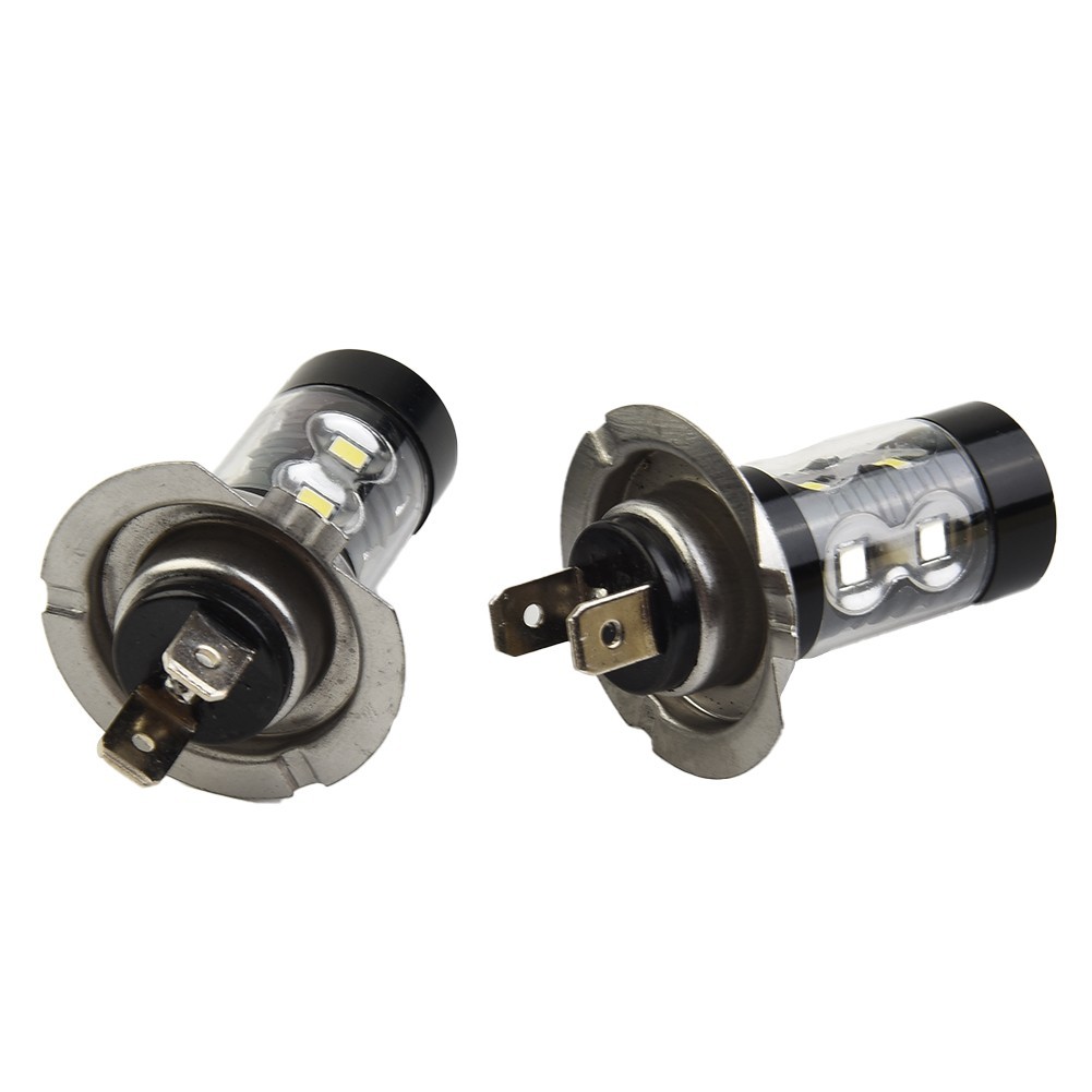 2pz Lampadine LED H7 160W Alta Potenza Fendinebbia per drl 6000K Luce Bianca - Miniatura 8