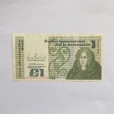 £1 One Punt (pound) Note 1989 Banknote