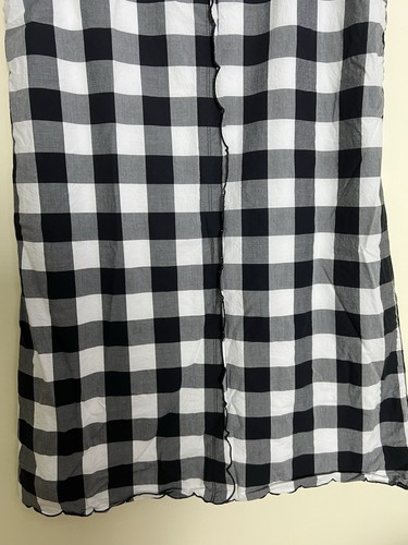 Women AdriannaPapell Casual Cotton Dress 14 Black White Gingham Check Sleeveless - Picture 9 of 20