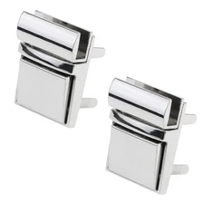 2 PCS Silver Press Lock Purse Catch Thumb Lock Metal Clasp for DIY Handbags