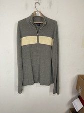 Polo Jeans Co Ralph Lauren Mens Sweater XXL Grey 1/4 Zip Preppy Nautical School