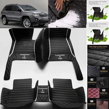 For Jeep Compass Car Floor Mats Custom Waterproof All Weather Cargo Liner Carpet